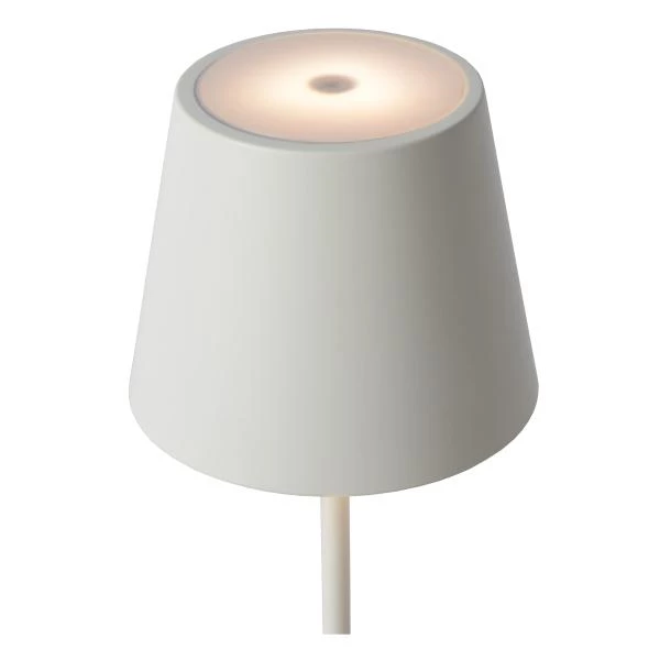 Lucide JUSTIN - Lampe de table Extérieur - Ø 11 cm - LED Dim. - 1x2,2W 3000K - IP54 - 3 StepDim - Blanc - détail 2